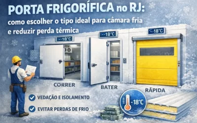 Porta frigorífica no RJ: como escolher o tipo ideal para câmara fria e reduzir perda térmica